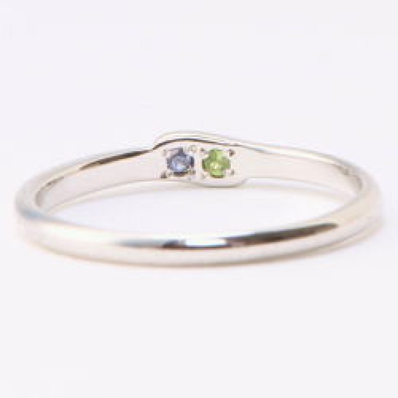 誕生石２石二人お揃いリング